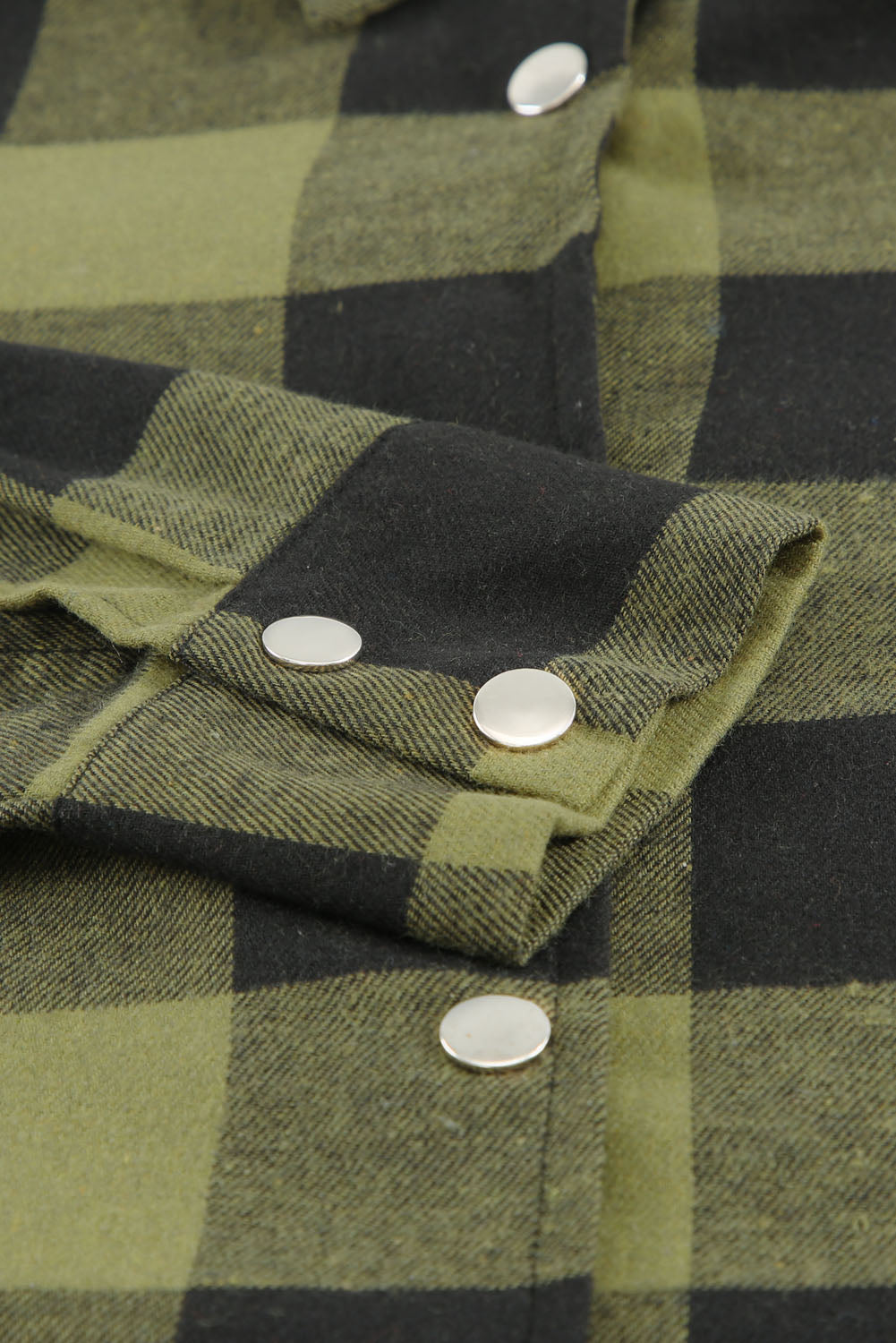 Brown Turn-down Collar Plaid Shirt Coat