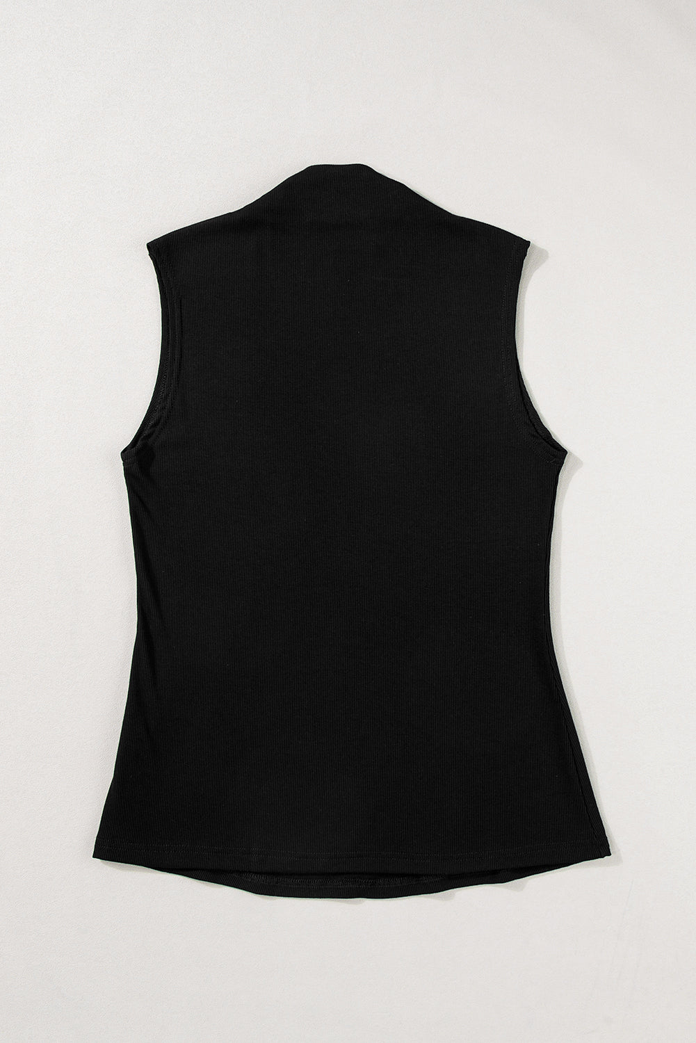 Zwarte effen tanktop met nephals