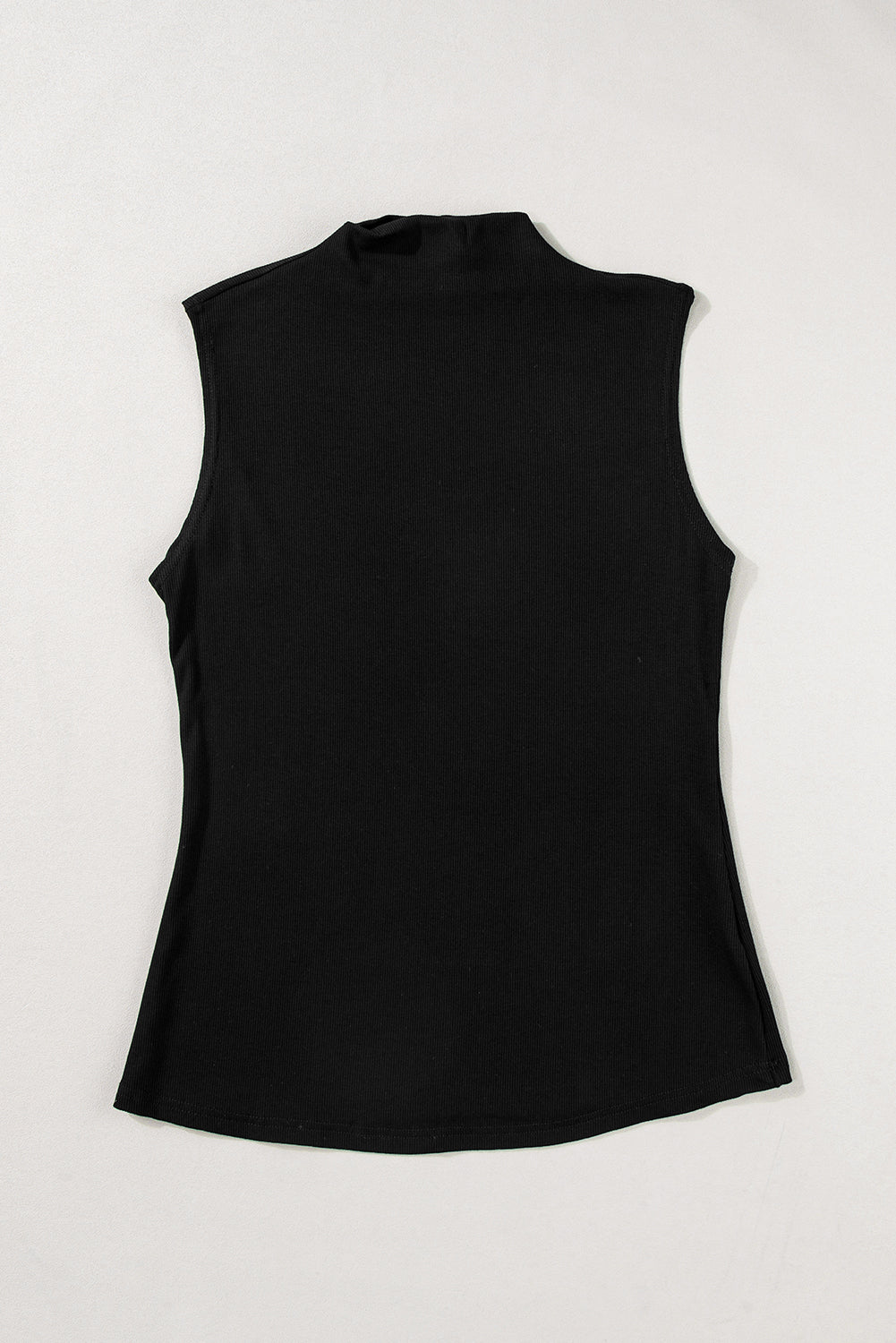 Zwarte effen tanktop met nephals