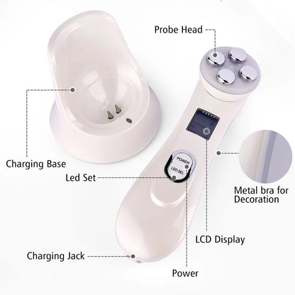 RF EMS LED Photon Facial Rejuvenation Device for Acne and Wrinkle Treatment