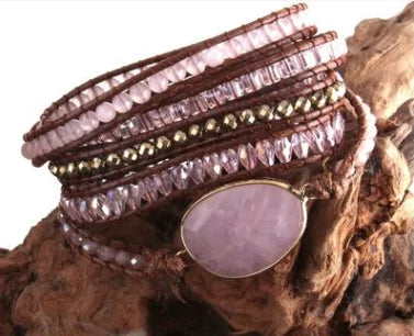 Boheemse natuurstenen bedelarmband