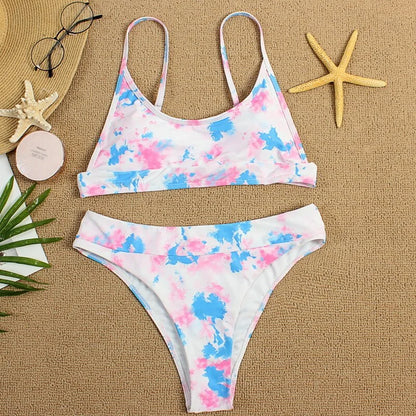 Braziliaanse bikini-badpakset tie-dye