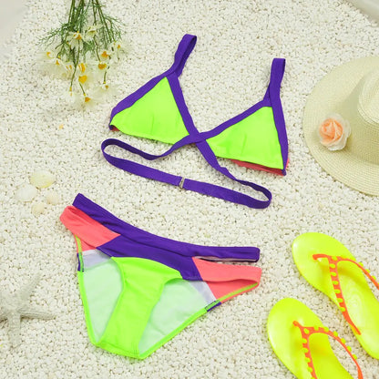 Geometrische fluo bikini