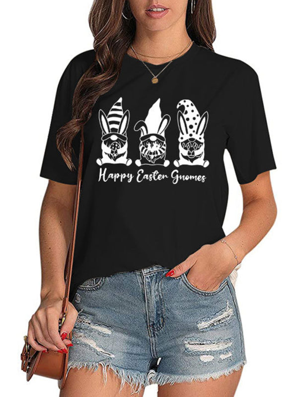 Dames T-shirt met korte mouwen en grafische print voor Pasen 