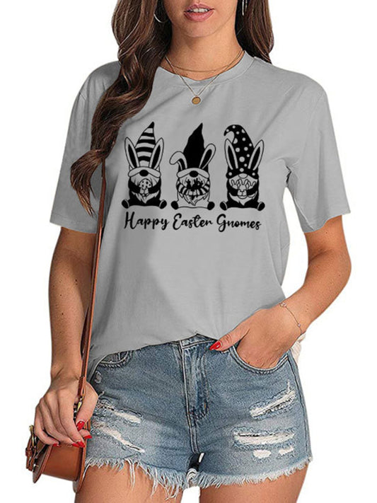 Women's Easter Graphic Print Short Sleeve T-Shirt