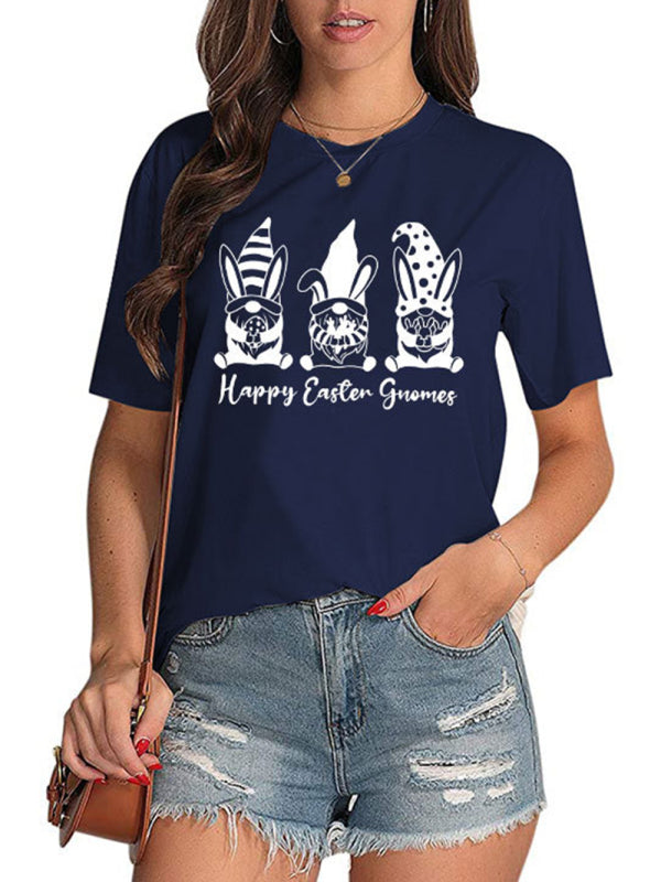 Dames T-shirt met korte mouwen en grafische print voor Pasen 