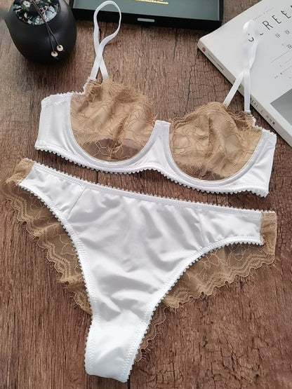 New sexy lace underwear ultra-thin push-up bra set