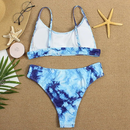 Braziliaanse bikini-badpakset tie-dye