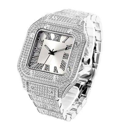 Iced Out Rhinestone Quartz Watch