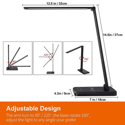 LED-bureaulamp met draadloze oplader