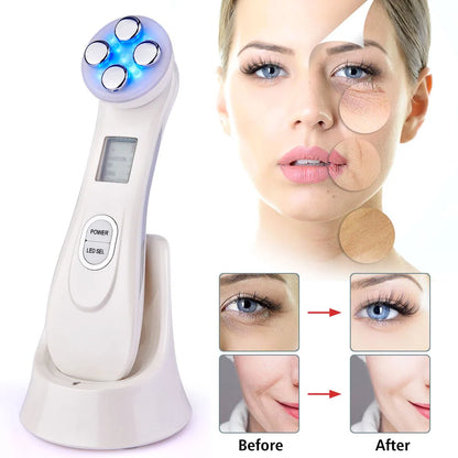 RF EMS LED Photon Facial Rejuvenation Device for Acne and Wrinkle Treatment