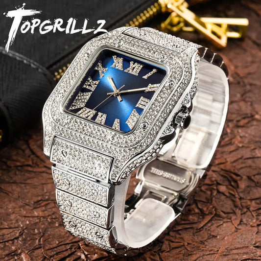 Iced Out strass quartz horloge