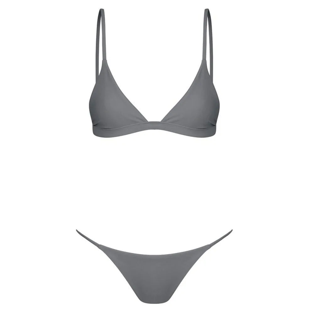 Bandeau-bandage bikiniset voor dames: push-up Braziliaanse badkleding