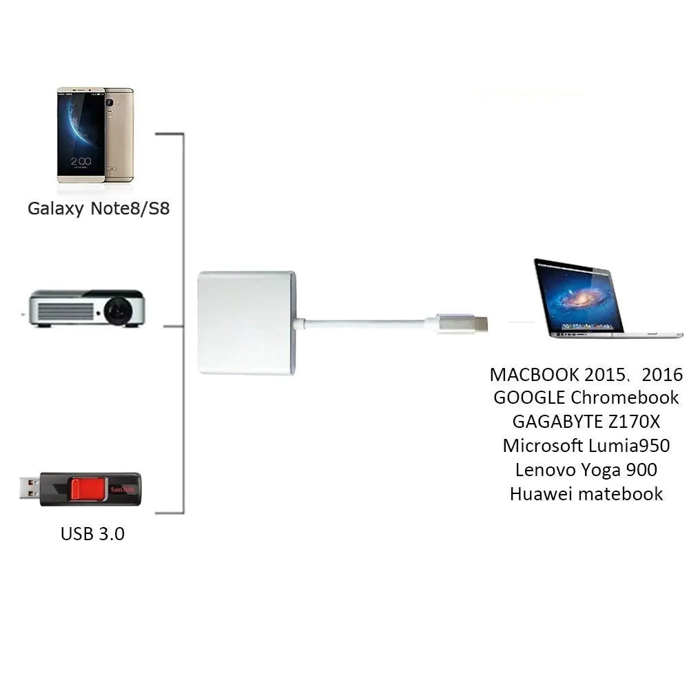 Type C naar HDMI-oplaadpoort