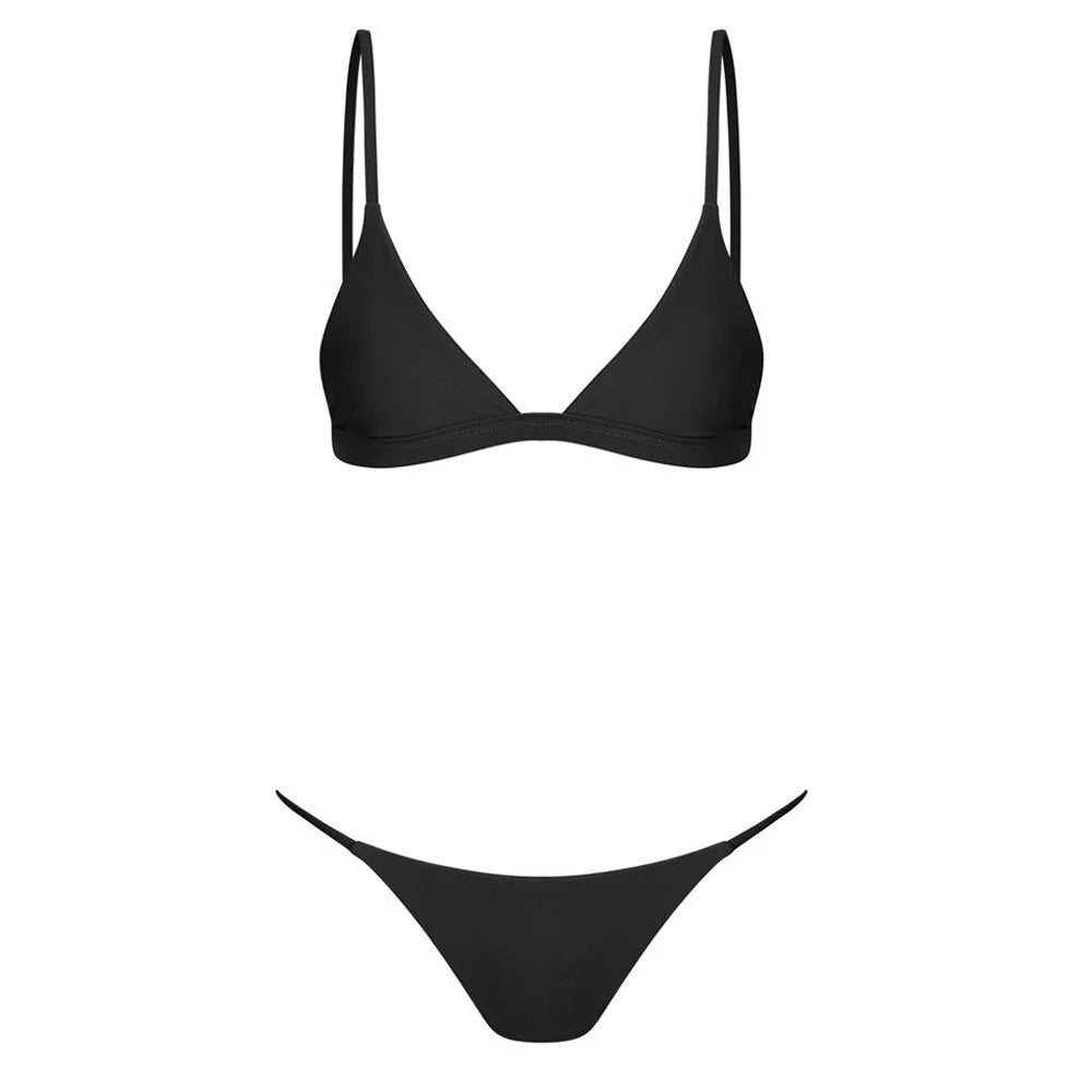 Bandeau-bandage bikiniset voor dames: push-up Braziliaanse badkleding