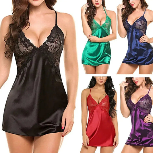 Ensemble 5 couleurs de lingerie sexy pour robe de nuit