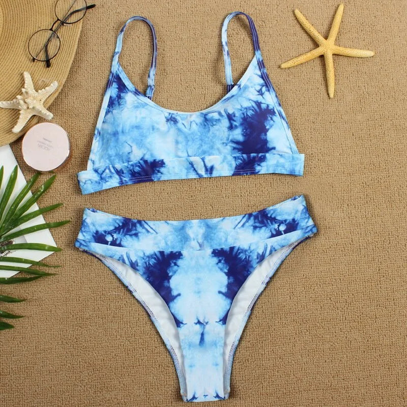 Braziliaanse bikini-badpakset tie-dye