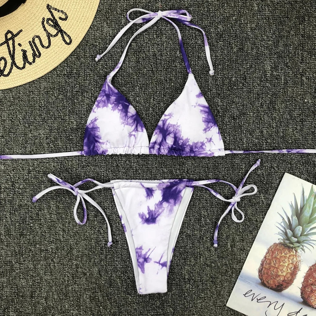 Tie-Dye microbikiniset voor dames