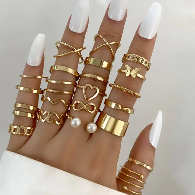 Spiral Shape Ring Set