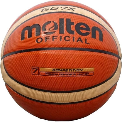 Basketbal FIBA-goedgekeurd maat 7 PU-leer