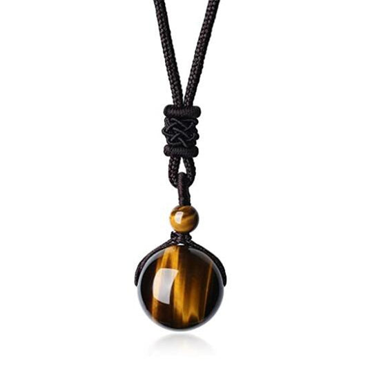 Collier pendentif pierre oeil de tigre