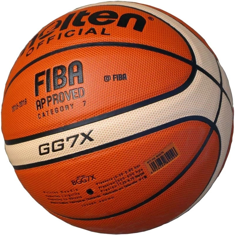 Basketbal FIBA-goedgekeurd maat 7 PU-leer