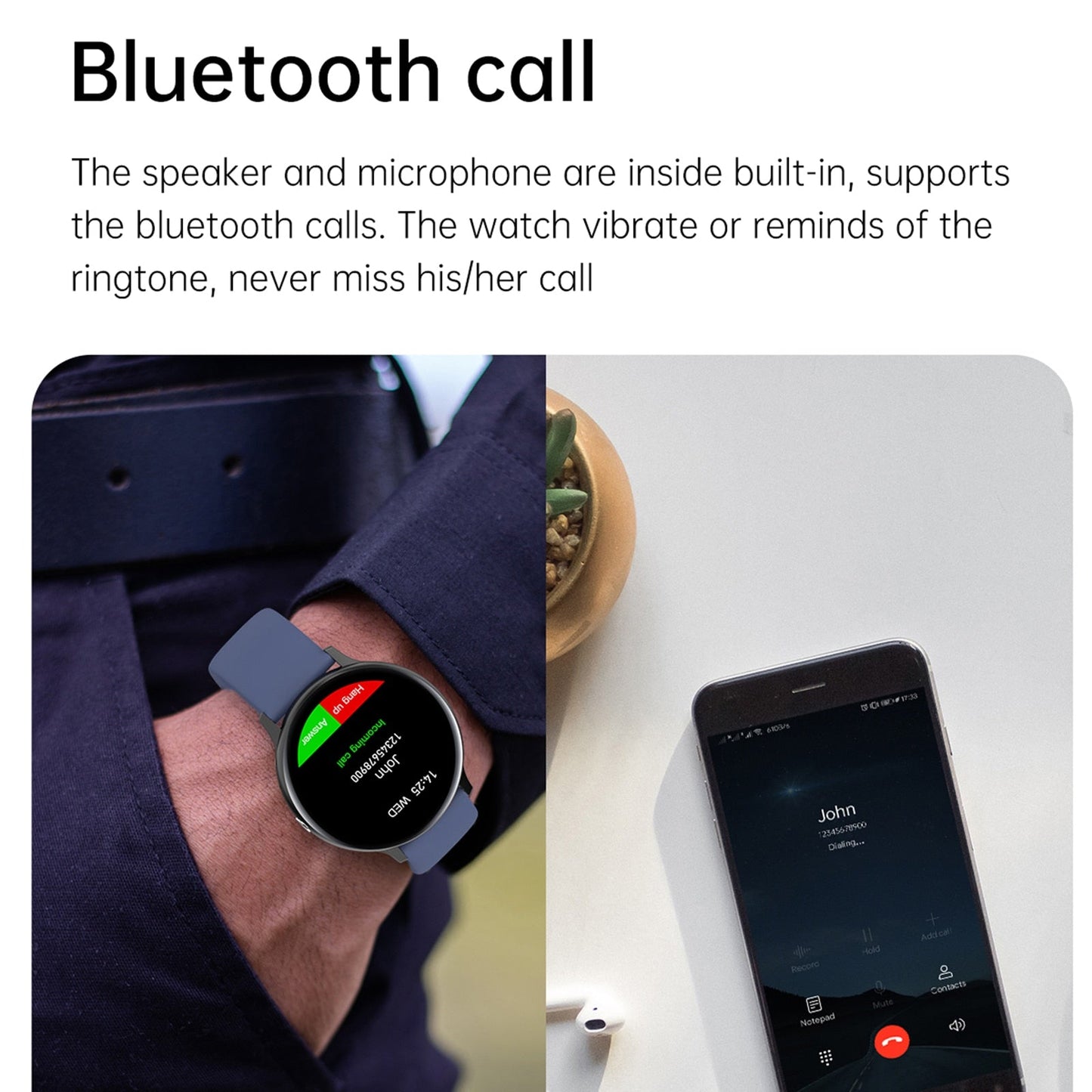 Waterdichte 4G ROM-smartwatch