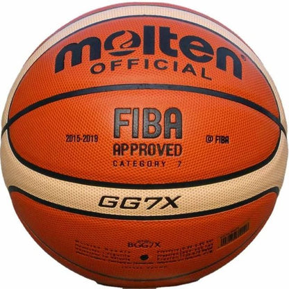 Basketbal FIBA-goedgekeurd maat 7 PU-leer